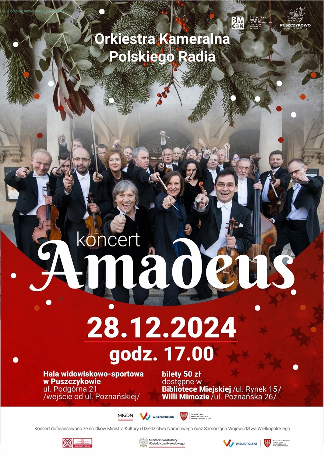 Zapraszamy Państwa na grudniowy koncert Orkiestry Kameralnej Polskiego Radia Amadeus.