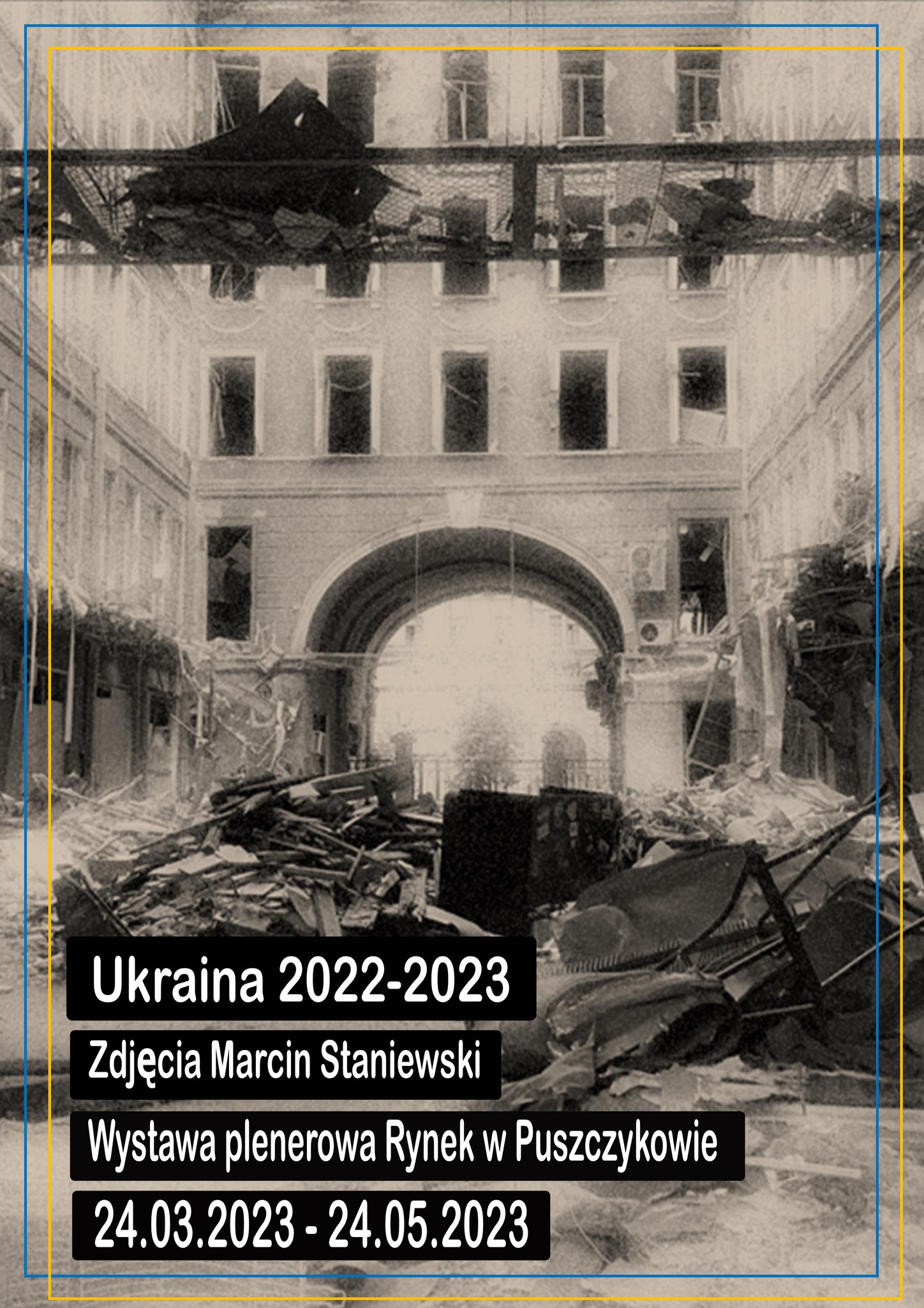 Zapraszamy na wystawę zdjęć „Ukraina 2022-2023”. Autorem fotografii jest Marcin Staniewski - wolontariusz jeżdżący od początku wojny do Ukrainy z pomocą humanitarną.
