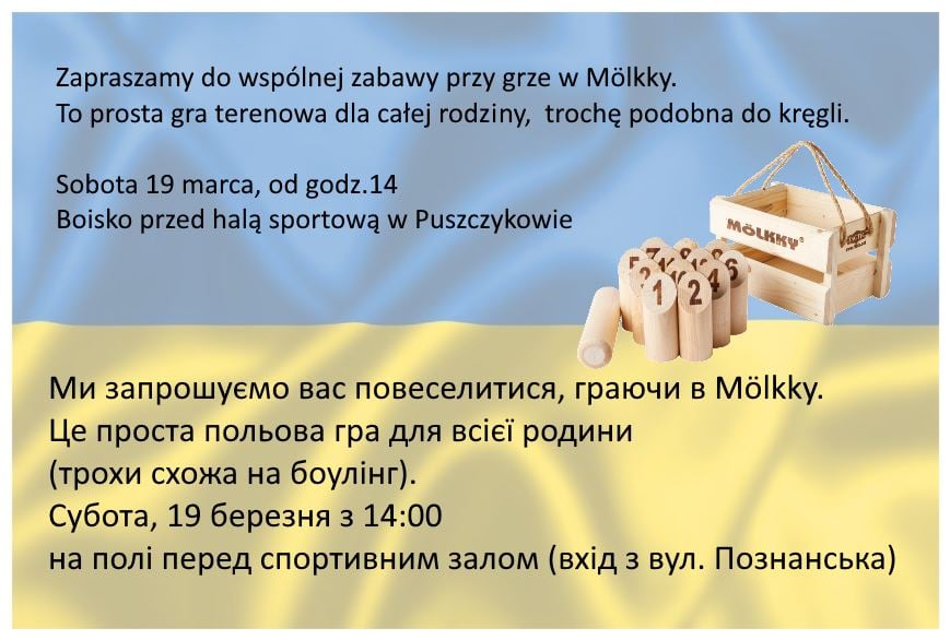Stowarzyszenie Miłośników Gier Planszowych Kości zaprasza do wspólnej zabawy przy grze Mölkky!