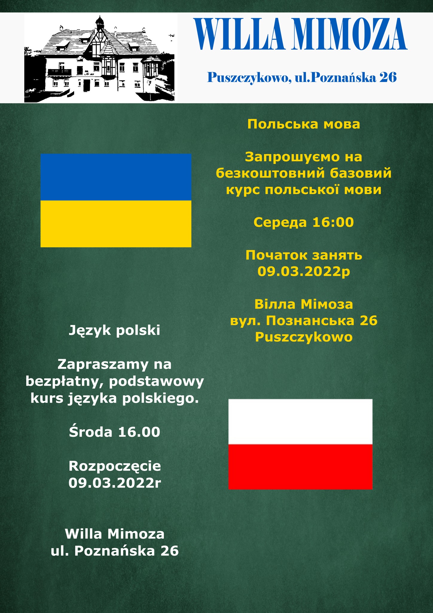 kurs języka polskiego dla Ukraińców