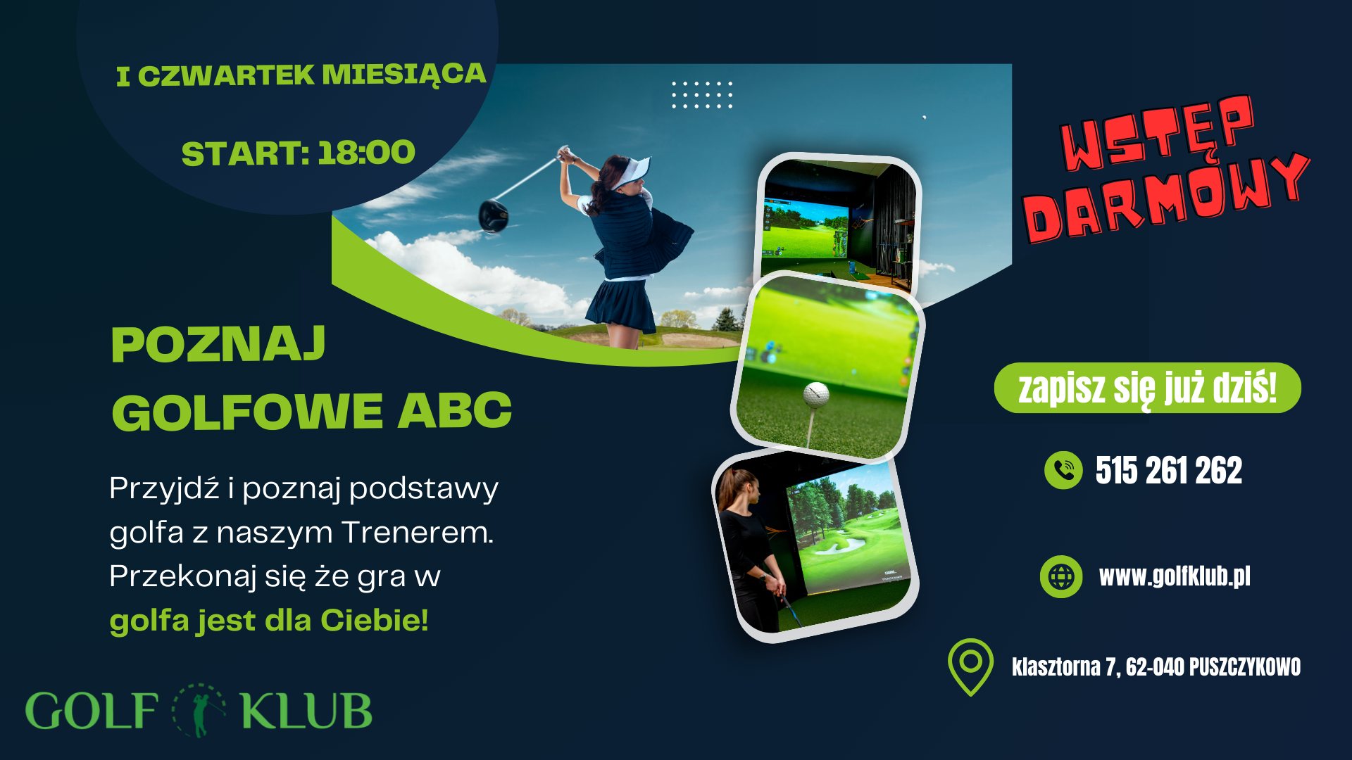 Puszczykowski Golf Klub zaprasza na spotkanie dla osób chcących spróbować gry w golfa! 
