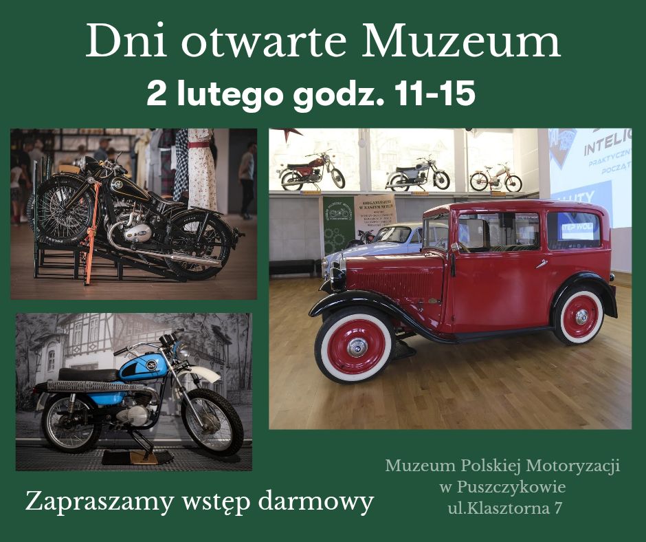 Dzień otwarty w Muzeum Polskiej Motoryzacji