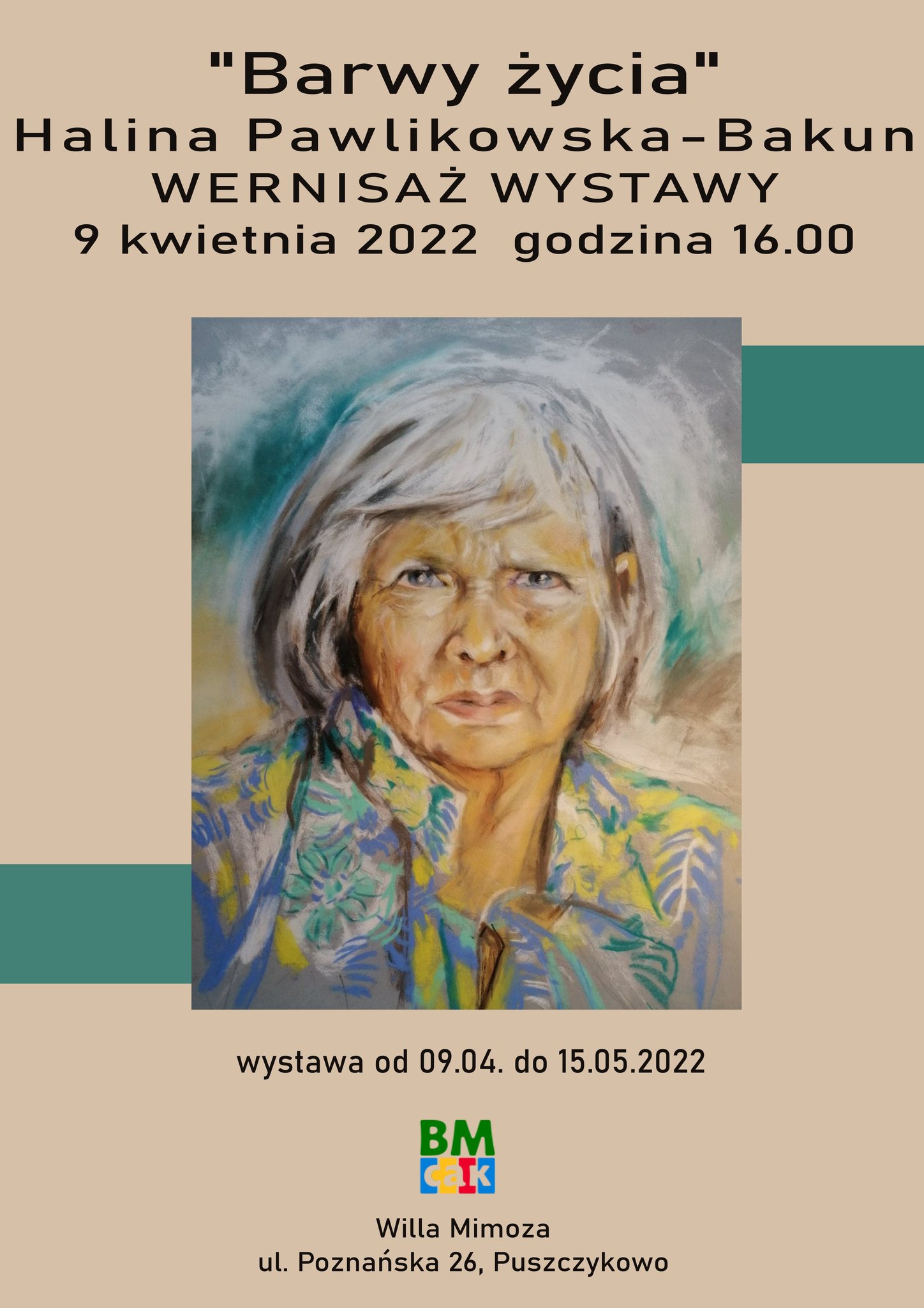 Zapraszamy na wernisaż wystawy "Barwy życia" autorstwa Haliny Pawlikowskiej-Bakun.