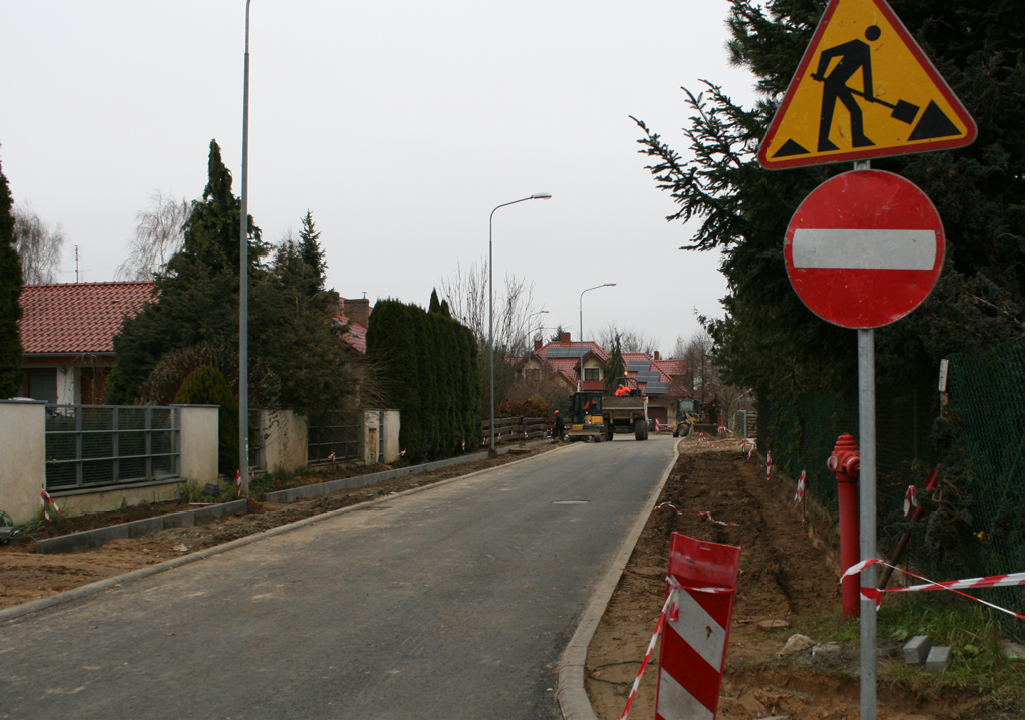 Budowa ulicy Fiołkowej
