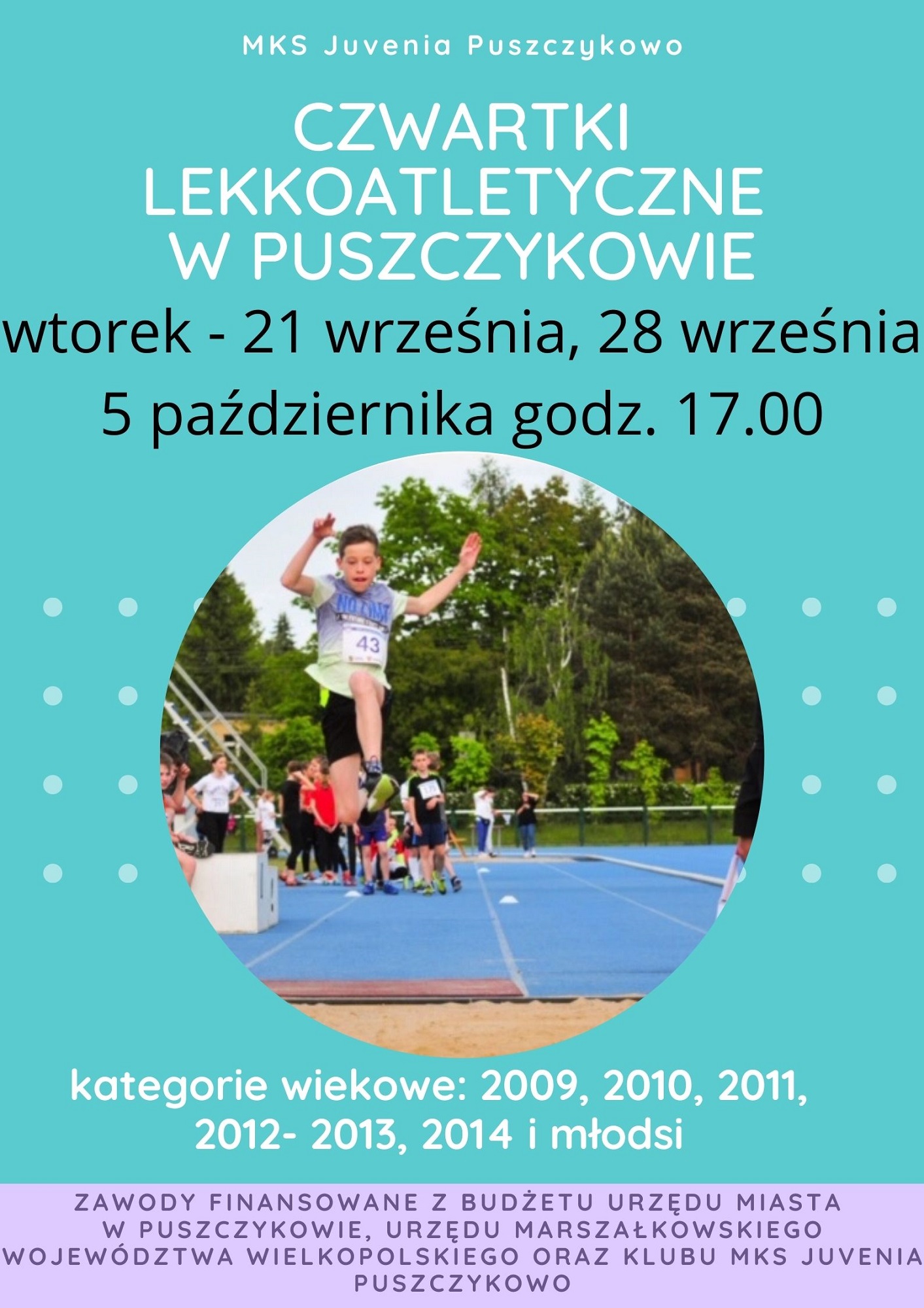 Zapraszamy na Wielkopolskie Czwartki Lekkoatletyczne w Puszczykowie.