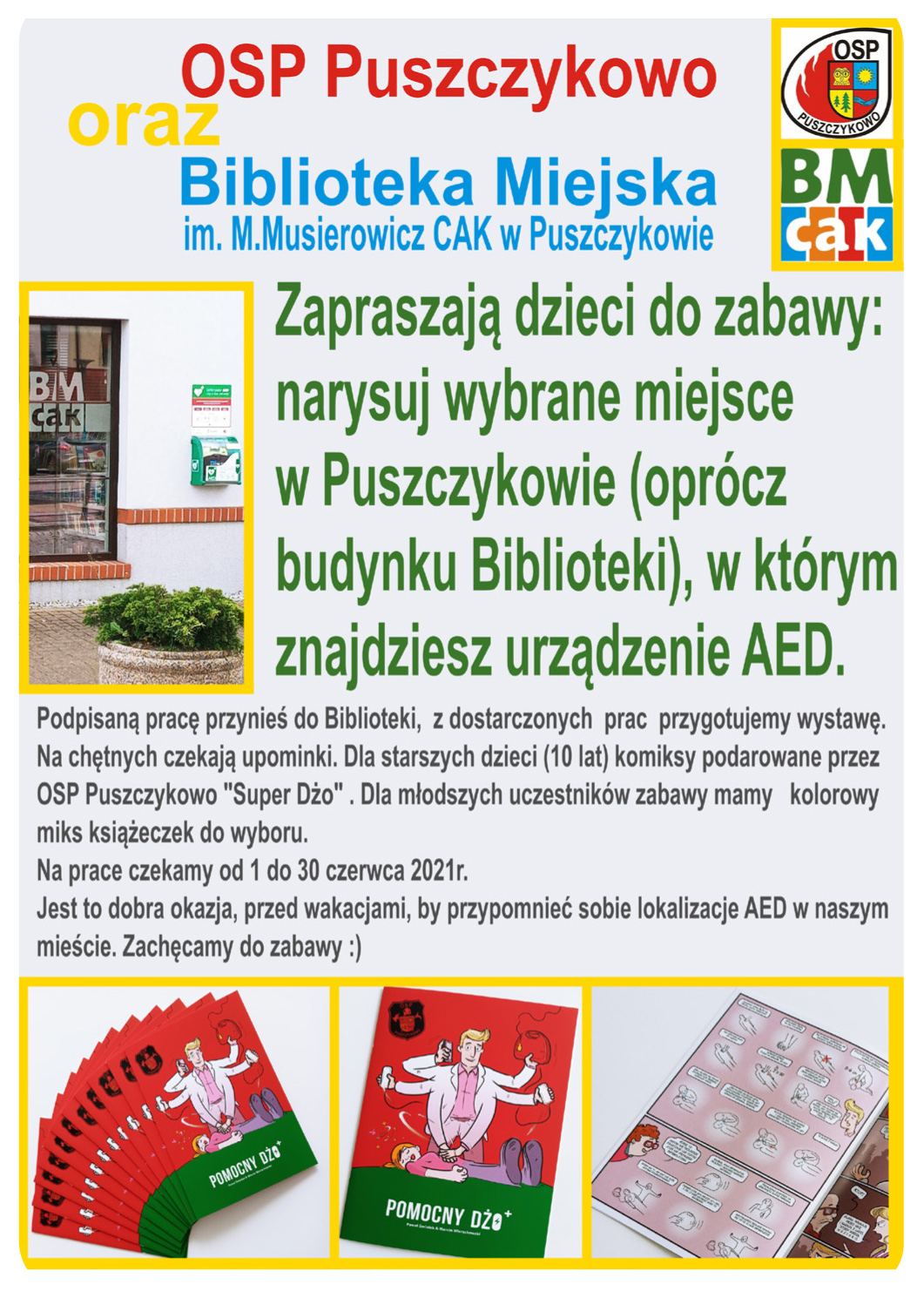 Konkurs plastyczny OSP Puszczykowo i Biblioteki Miejskiej
