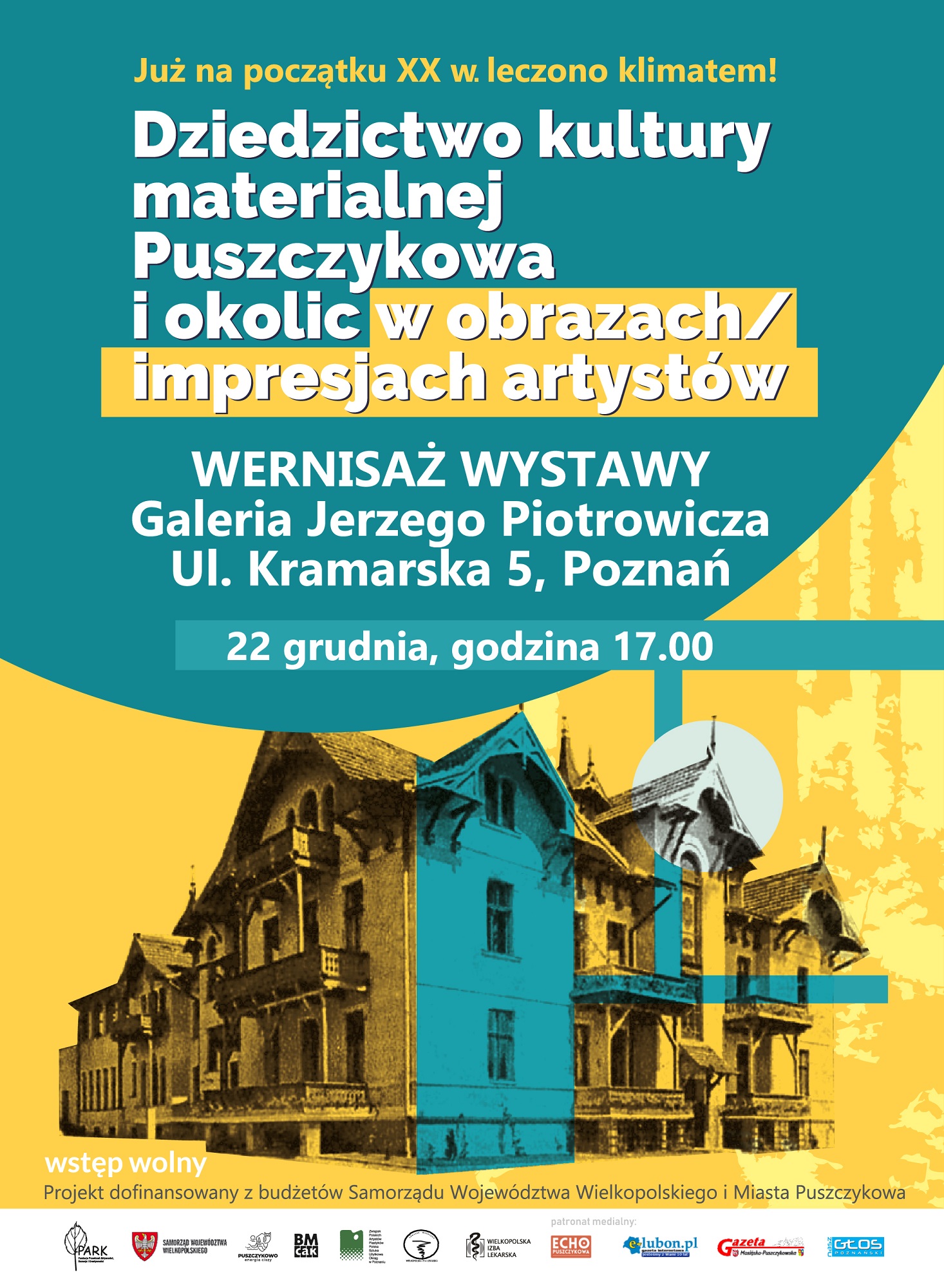 Zapraszamy na wernisaż wystawy pt.: "Dziedzictwo kultury materialnej Puszczykowa i okolic w obrazach/impresjach artystów".
